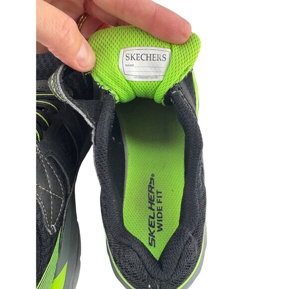 Skechers Boundless Boys Sneakers Kids Shoe Size US 1.5 M Wide Fit Black/Green - Picture 7 of 9